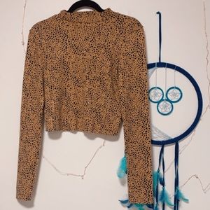 American Eagle Outfitters Tops - American Eagle Mock Neck Cheetah Print Shirt American Eagle Outfitters Tops - American Eagle Mock Neck Cheetah Print Shirt